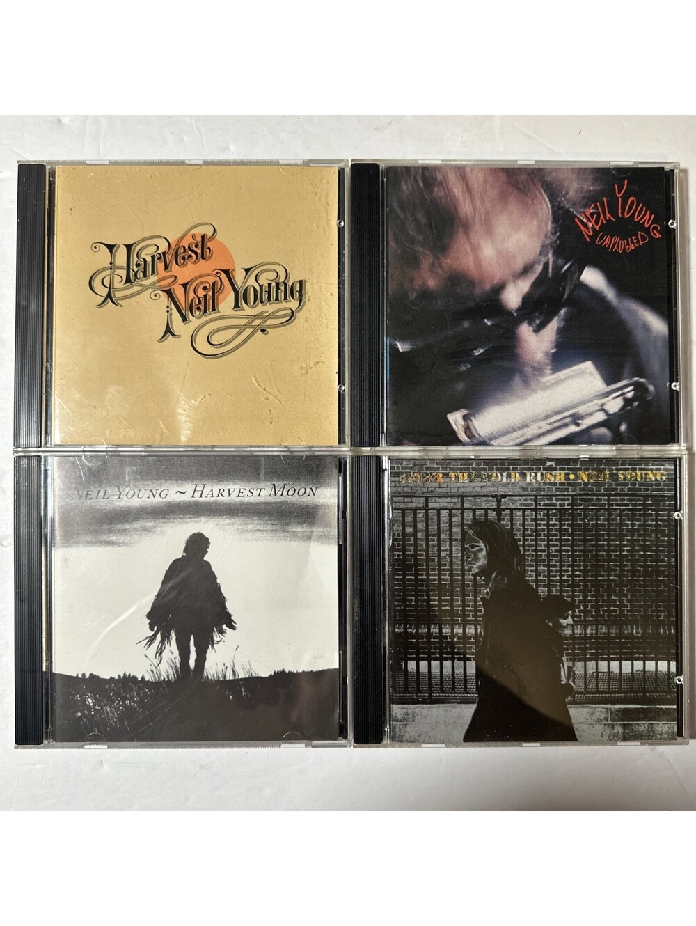 Neil Young CD Lot of 4 Harvest Harvest Moon After Gold Rush Unplugged